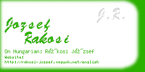 jozsef rakosi business card